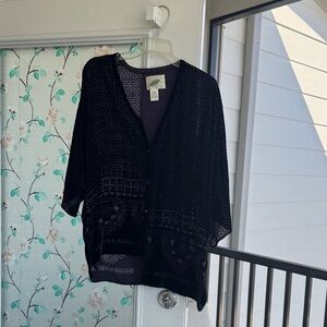 Black and purple Button Down Shirt